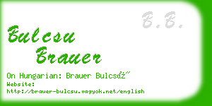 bulcsu brauer business card